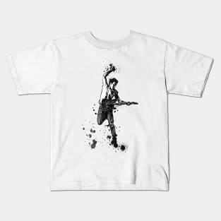 Bruce Springsteen The Boss Watercolor Splatter 01bw Kids T-Shirt